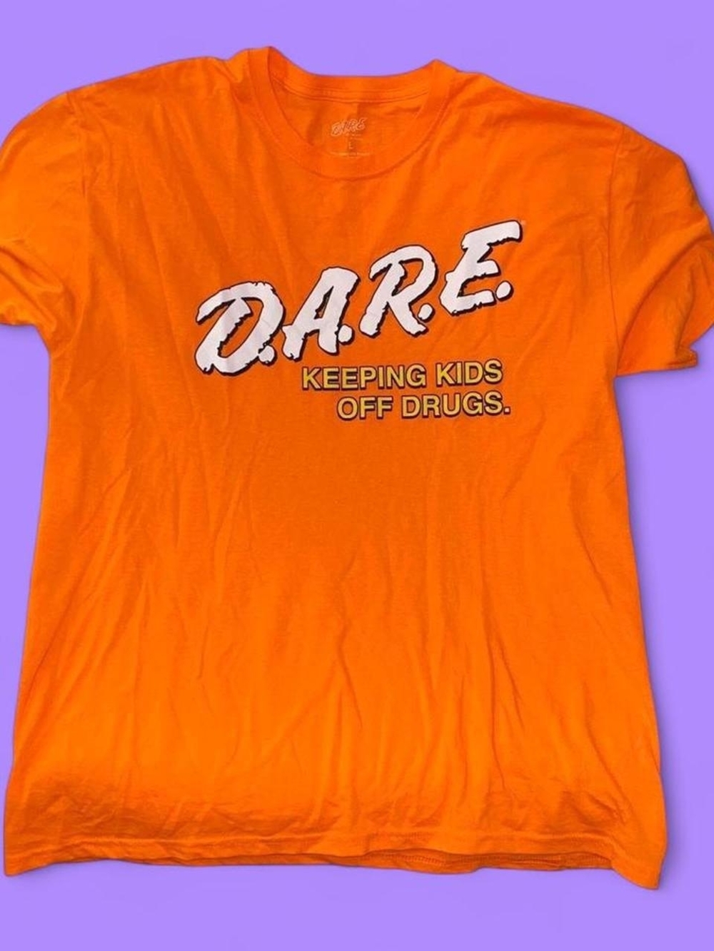 D.A.R.E. Orange Short-Sleeve Oversized Graphic Tee